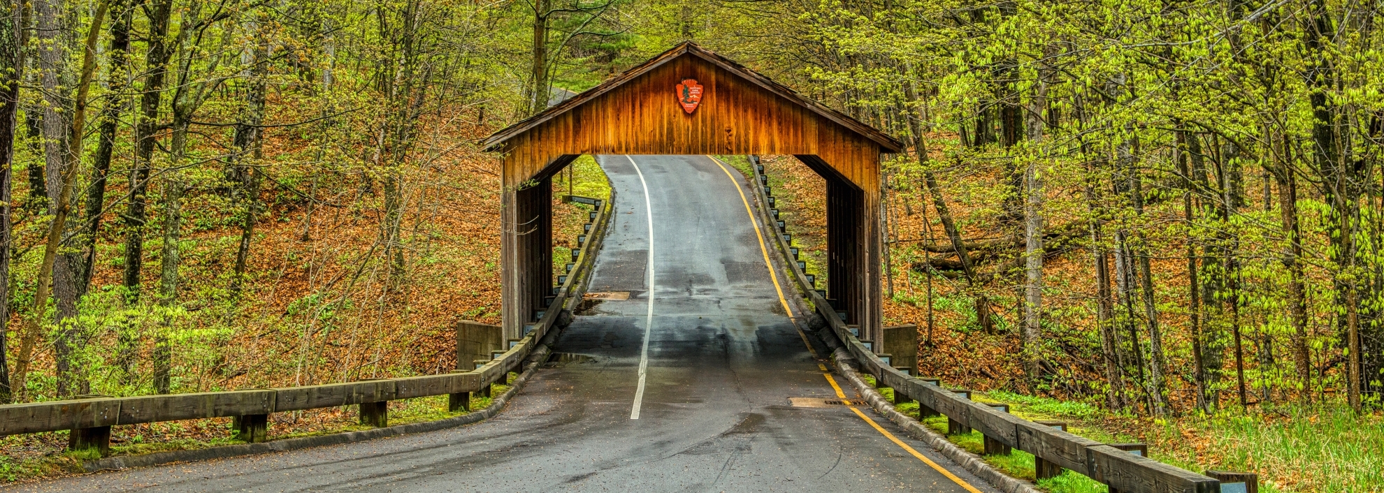 Covered bridge in Sleeping Bear Dunes National Park, Michigan.